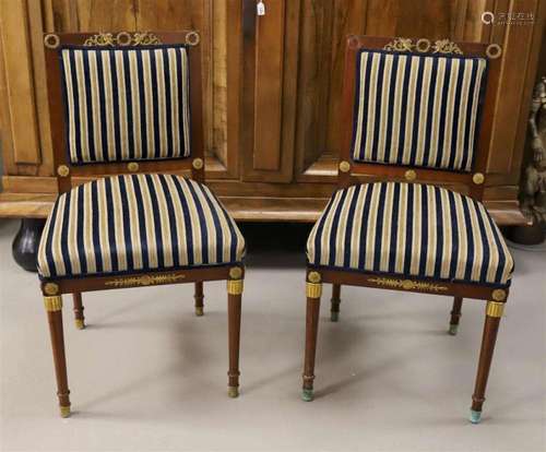 Three Empire style dining room chairs, 2nd half 19th century...