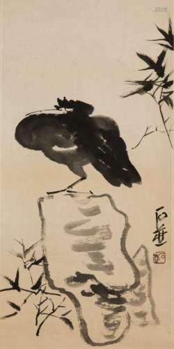 CHEN ZIZHUANG (1913-1976), BIRD ON ROCK