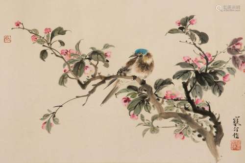 JIANG HANTING (1904-1963), BIRD AND FLOWERS