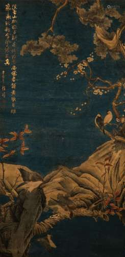 CHENG ZHANG (1869-1938), BIRD AND FLOWER SCROLL