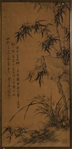 LU YUAN (CIRCA 1820), BAMBOO AND ORCHIDS