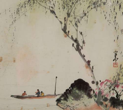 ATTRIBUTED TO ZHAO SHAOANG, BOATING IN RIVER