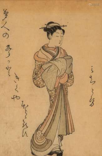 HARUNOBU (1725-1770) WOODBLOCK