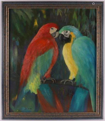 Dutch school 20th century 'Macaws',