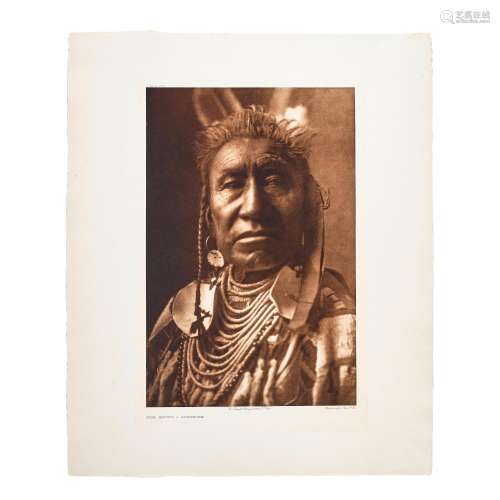 Two Edward Curtis photogravures Fish Shows - Apsaroke and Ma...