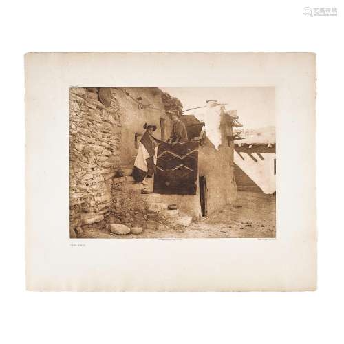 Two Edward Curtis photogravures Tewa Girls and Loitering at ...