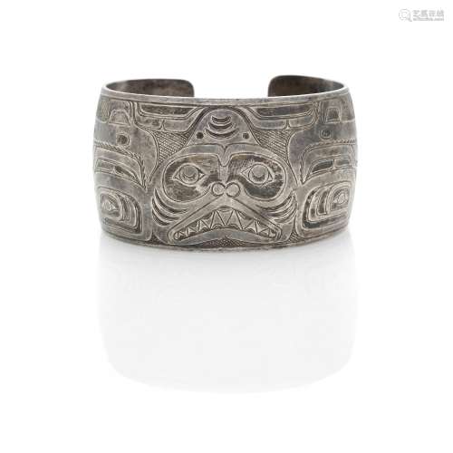 A Haida silver bracelet attributed to Charles Edenshaw