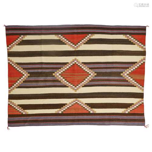 A Navajo third phase chief's blanket-style weaving