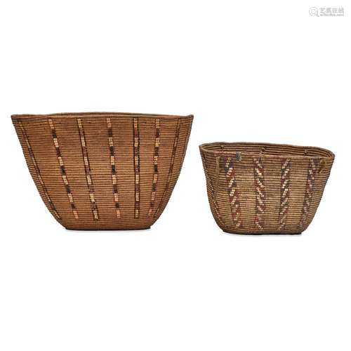 Two Thompson River baskets