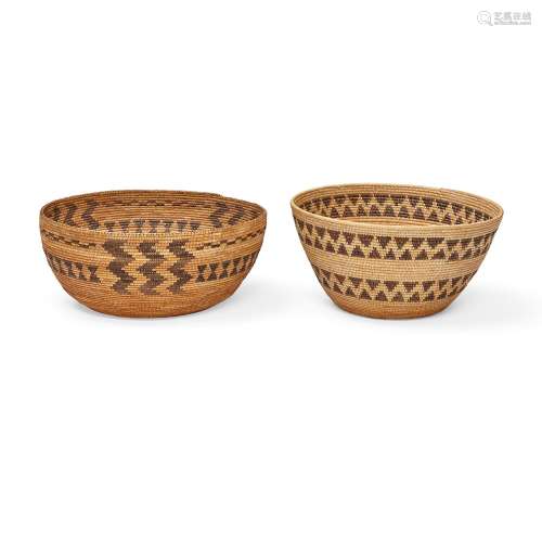 Two California basketry bowls