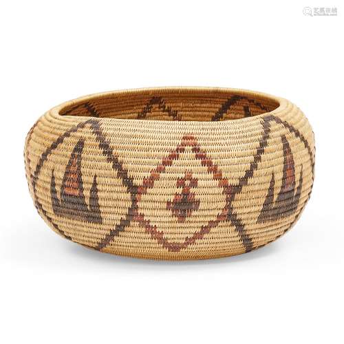A Mono Lake Paiute degikup basket attributed to Nellie Charl...