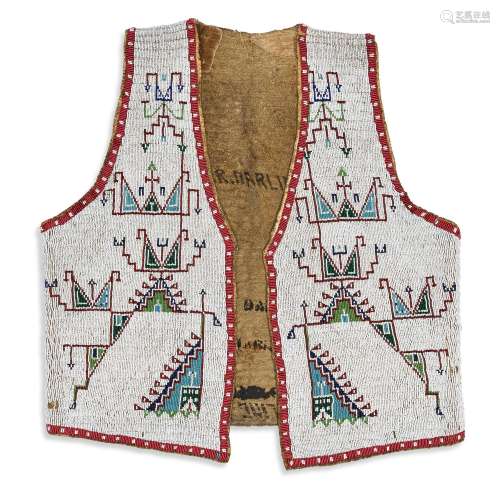 A Sioux beaded man's vest