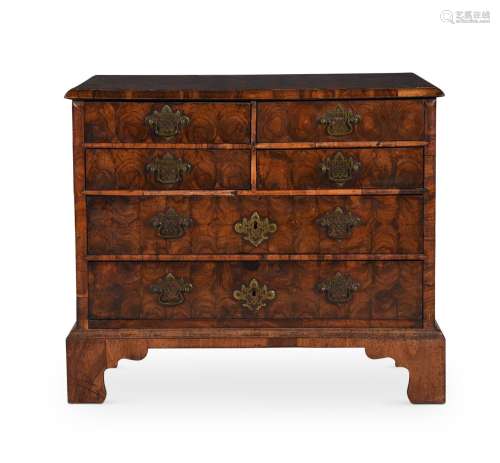AN OLIVEWOOD OYSTER VENEERED CHEST OF DRAWERS, CIRCA 1690 AN...