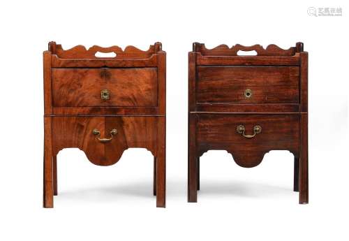 A MATCHED PAIR OF GEORGE III MAHOGANY NIGHT COMMODES, CIRCA ...