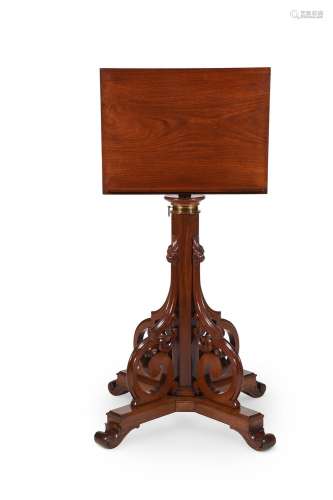 A GEORGE IV CARVED MAHOGANY LECTURN, CIRCA 1825