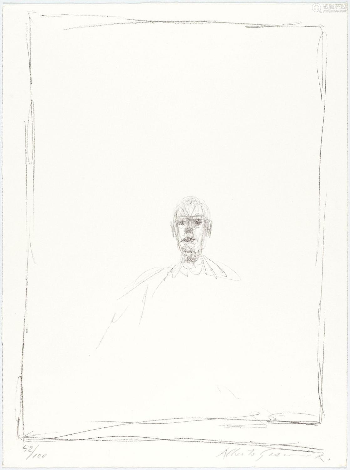 ALBERTO GIACOMETTI(Stampa 1901-1966 Coire)Buste d'homme II. ...
