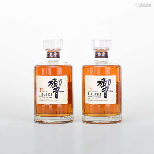 三得利 响17年 日本调和威士忌 一组2瓶 43%vol