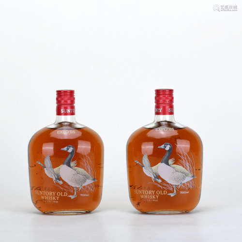 1985年 三得利稀有陈年特级威士忌 一组2瓶（大阪世博会纪念版） 43...