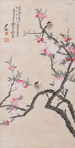 陈少鹿（1867-？） 桃花双燕
