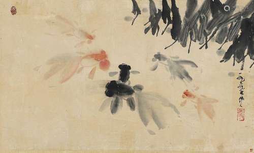 吴作人（1908-1997） 金鱼