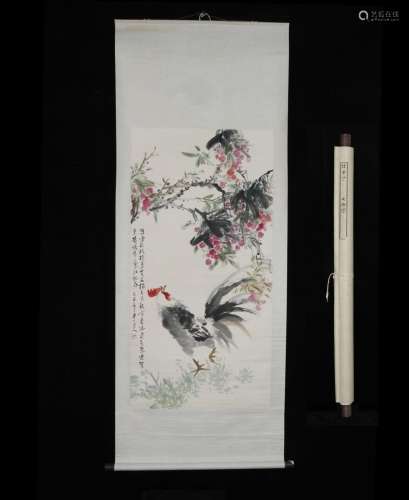 CHEN BANDING, ROOSTER AND FLOWERS