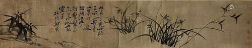 ZHENG BANQIAO, BAMBOO AND ORCHID FLOWER