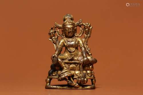 GILT BRONZE BUDDHA EFFIGY