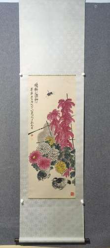 QI BAISHI, BIRDS AND CHRYSANTHEMUM