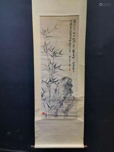 LI FANGYING, BAMBOO AND ROCK