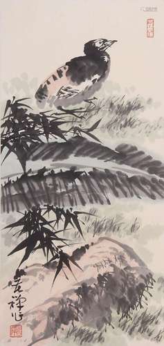 LI KUCHAN, BIRD AND BAMBOO