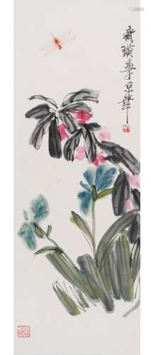 QI BAISHI, DRAGONFLY AND FLOWERS