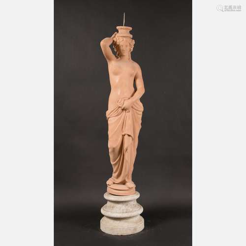 Terracotta garden statue