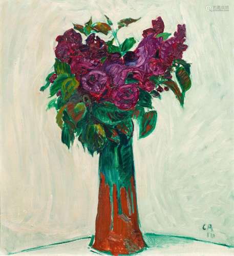 CUNO AMIET(Soleure 1868-1961 Oschwand)Roses dans un vase. 19...