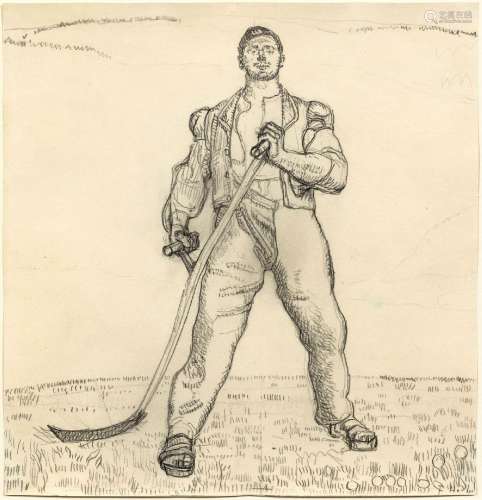 FERDINAND HODLER(Berne 1853-1918 Genève)Étude pour le fauche...