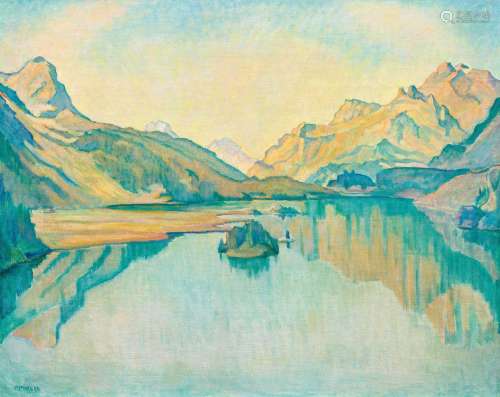 CLARA PORGES(Berlin 1879-1963 Samedan)Lac de Sils, vue en di...
