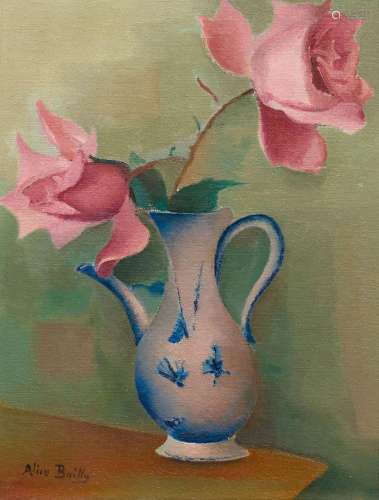 ALICE BAILLY(Genève 1872-1938 Lausanne)Roses et vase.Huile s...