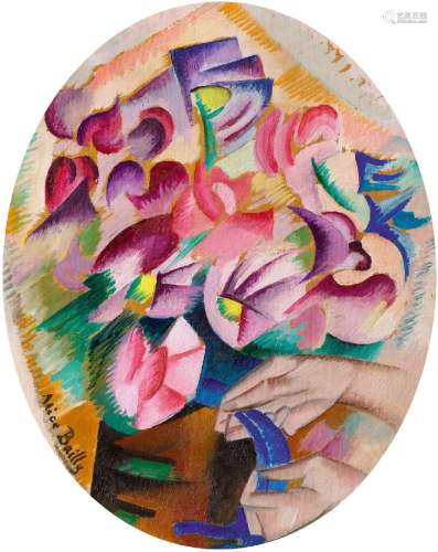 ALICE BAILLY(Genève 1872-1938 Lausanne)Bouquet.Gouache sur p...