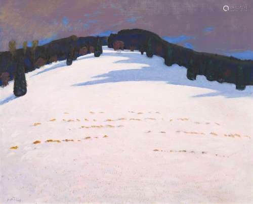 HANS POTTHOFF(1911 Zug 2004)Paysage d'hiver.Huile sur toile....