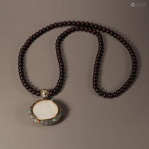 Qing Dynasty of China,Hetian Jade Necklace