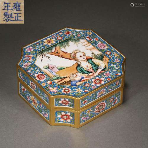 Qing Dynasty of China,Painted Enamel Western Character Powde...
