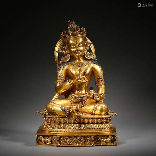 Qing Dynasty of China,Gilt Vajra Tara Statue