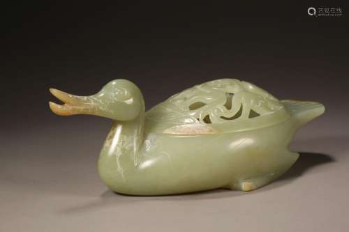 Ming Dynasty of China,Hetian Jade Duck Aromatherapy