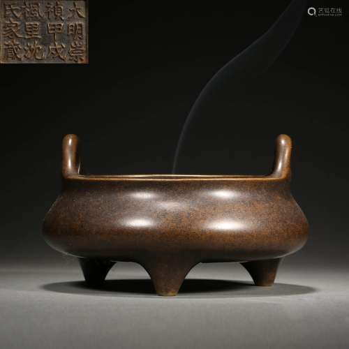 Ming Dynasty of China,Copper Binaural Furnace
