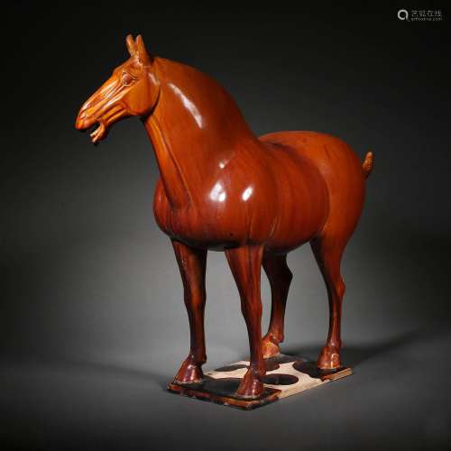 Ming Dynasty of China,Yellow Glaze Horse Ornament