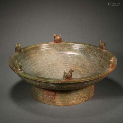 Ming Dynasty of China,Hetian Jade Bird Animal Plate