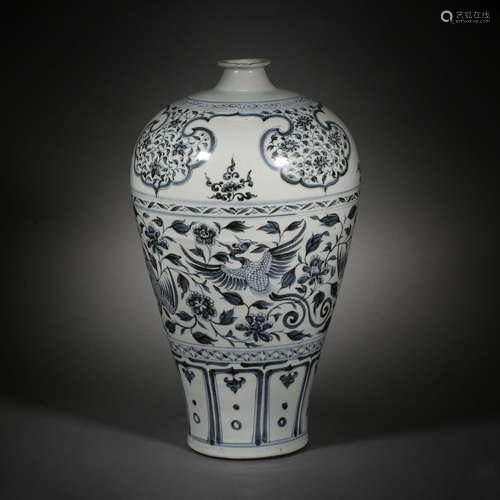 Ming Dynasty of China,Blue and White Phoenix Pattern Prunus ...