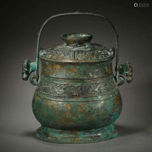 Ming Dynasty of China,Copper Beast Head Lifting Beam Pot