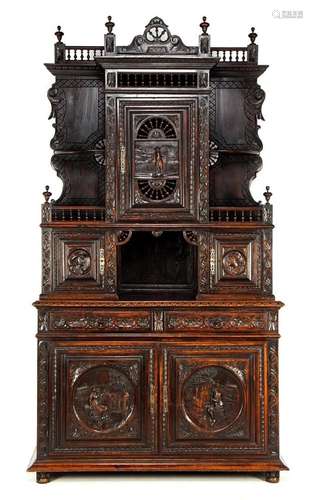 Oak Breton 2-piece cabinet