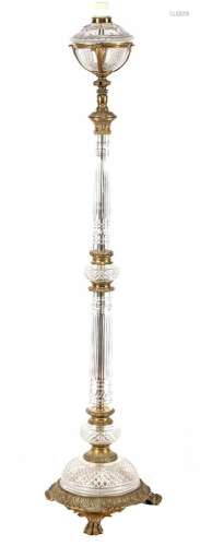 Crystal cut floor lamp