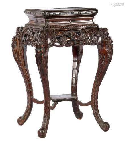 Wooden richly decorated table